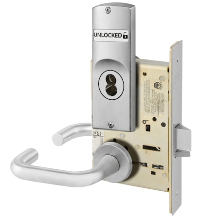 Sargent Grade 1 Classroom Mortise Lock, Sargent LFIC Less Core, J Lever, LN Rose, Indicator with Text, Visua 60V40-8237 LNJ 26D